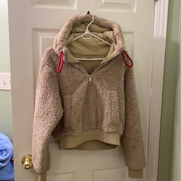 Lulu lemon fleece hooded quarter zip - Picture 1 of 2